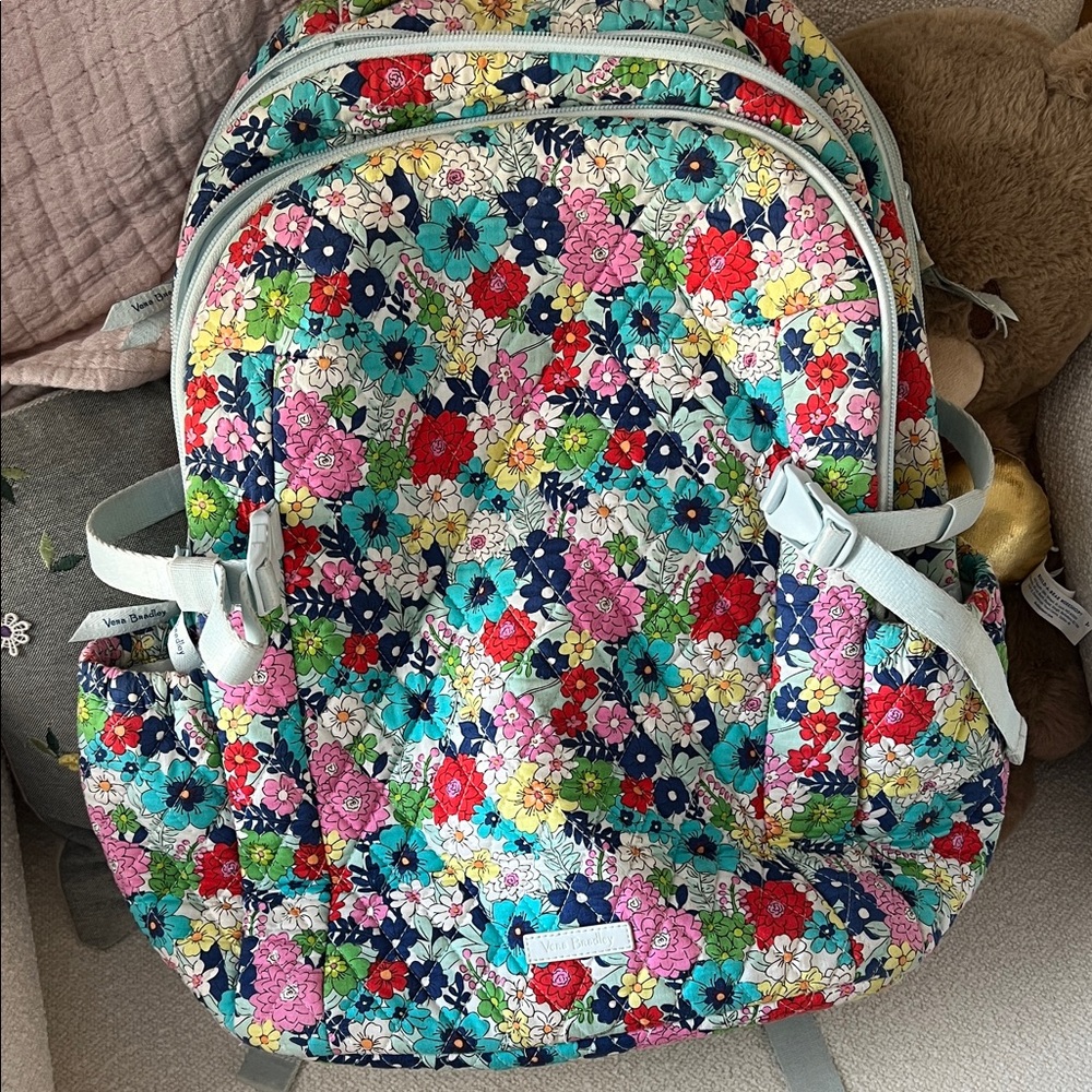 Vera Bradley Floral Backpack with Multicolor Design